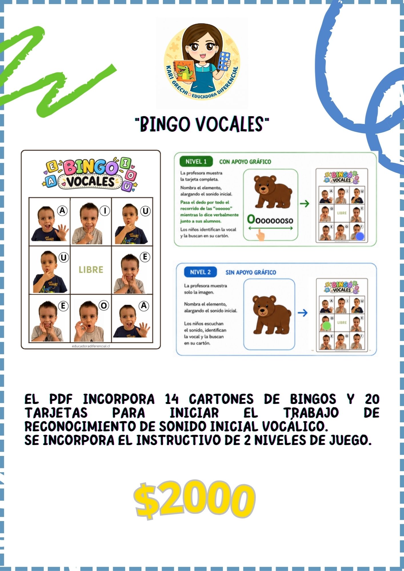 Ficha del catálogo: BINGO VOCALES