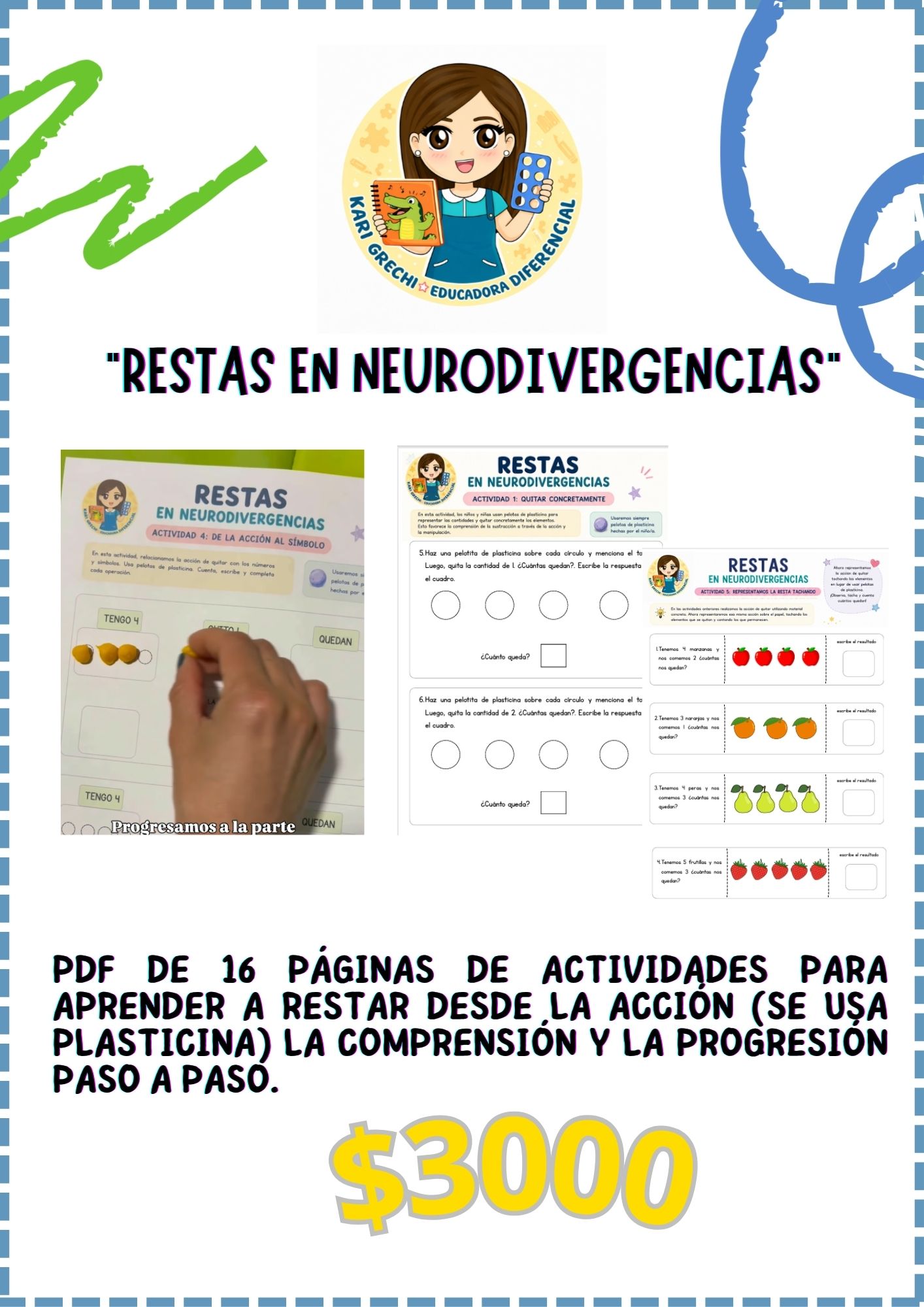 Ficha del catálogo: Restar en neurodivergencias