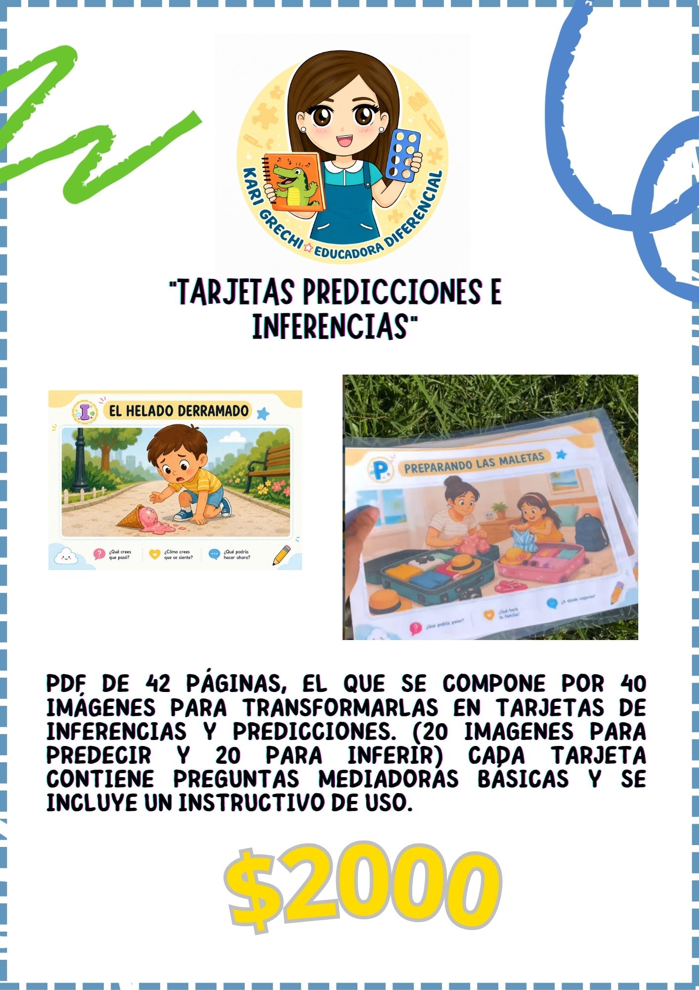 Ficha del catálogo: Tarjetas de predicciones e inferencias