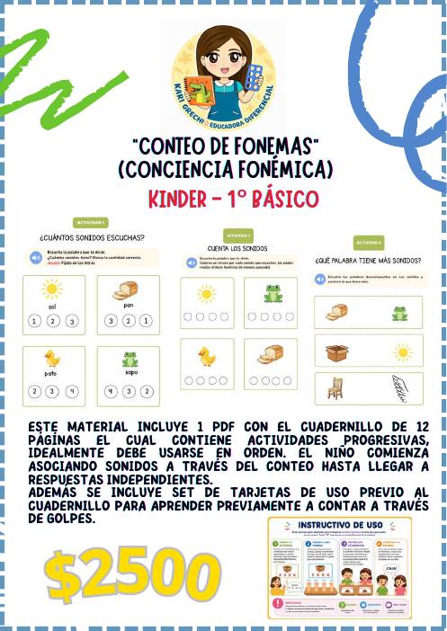 Ficha del catálogo: Conteo de fonemas