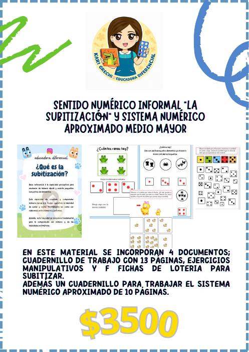Ficha del catálogo: Sentido numérico informal: subitización