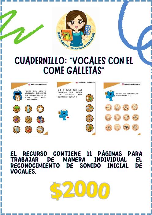 Ficha del catálogo: Vocales con el Come galletas