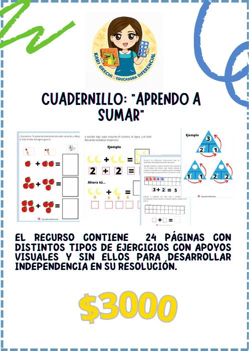 Ficha del catálogo: Cuadernillo Aprendo a sumar