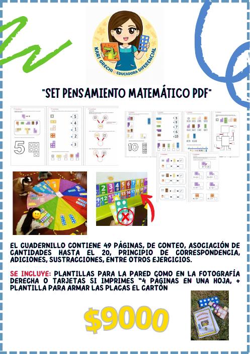 Ficha del catálogo: Set pensamiento matemático