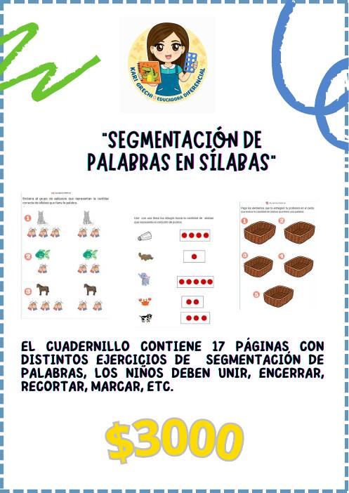 Ficha del catálogo: Segmentación de palabras en sílabas