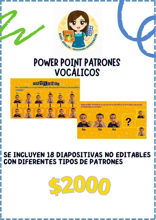 Ficha del catálogo: PowerPoint patrones vocálicos