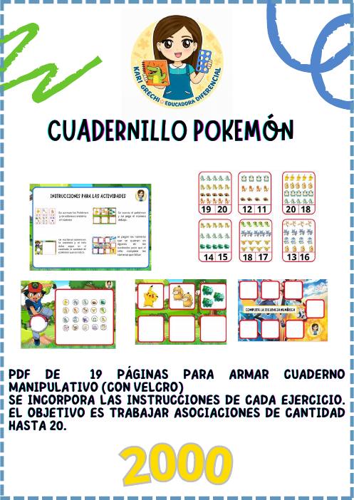 Ficha del catálogo: Cuadernillo Pokemón