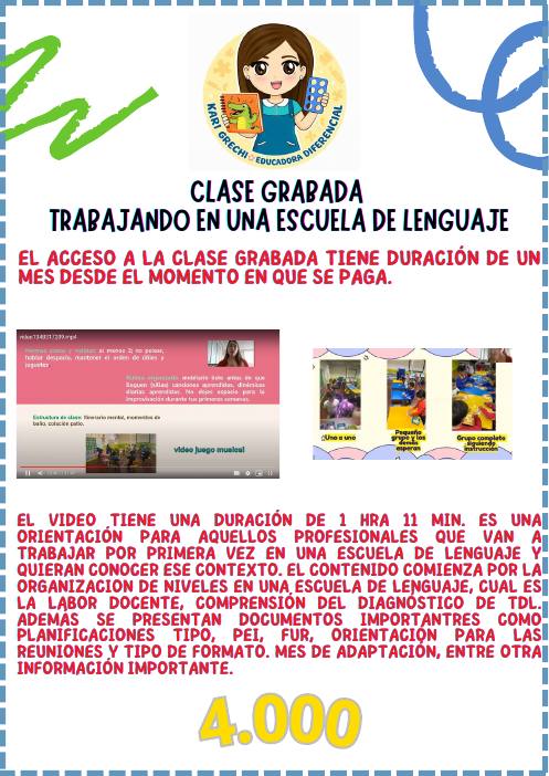 Ficha del catálogo: Trabajando en una escuela de lenguaje